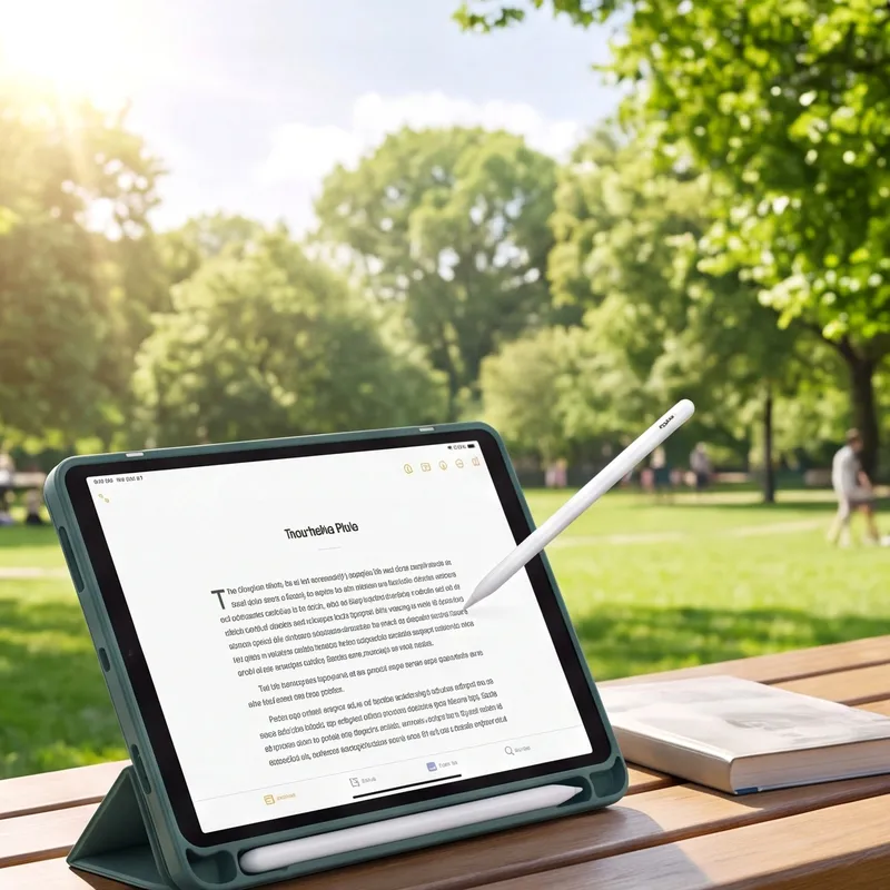 Etui Clear Pencil Galaxy Tab A11 X135/X133 A9 SM-X110/X115 - Ciemnozielone
