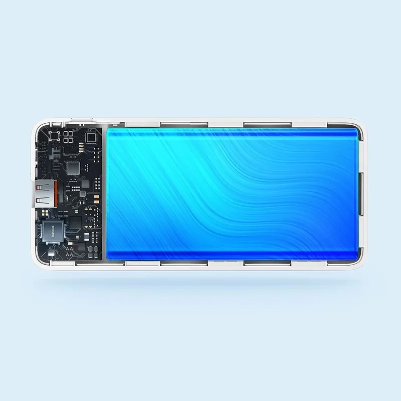 Powerbank BASEUS Airpow 20W 10000mAh Z Kablem USB-C - Biały