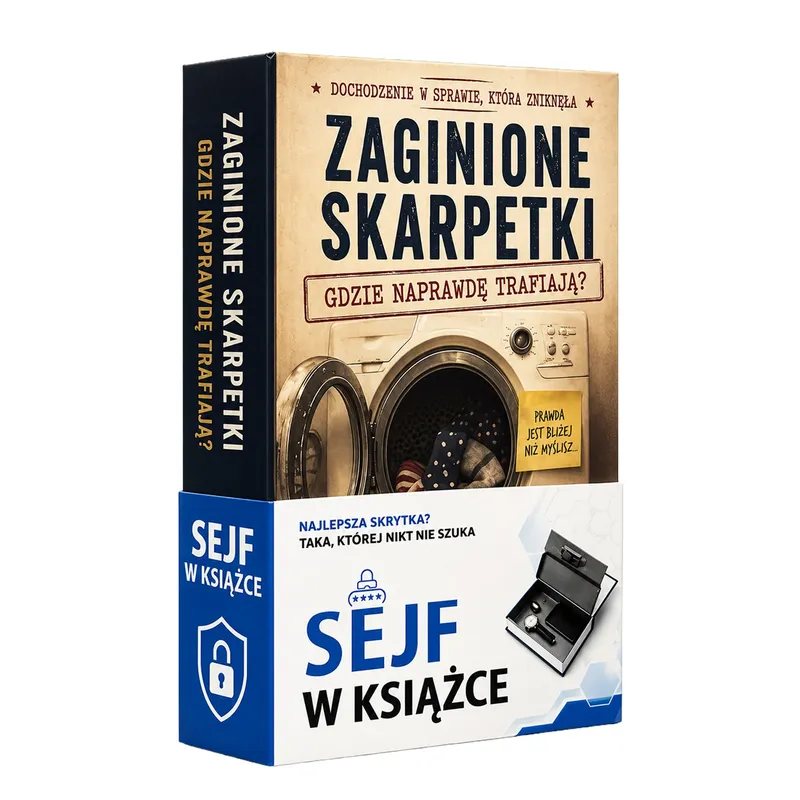 Sejf Książka Metalowy Skrytka Na Pieniądze - Zaginione Skarpetki
