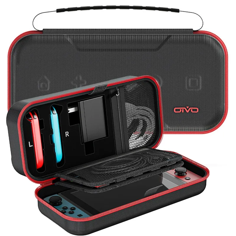 Etui Podróżne Nintendo Switch OLED Walizka Torba Ochronne - Czerwone