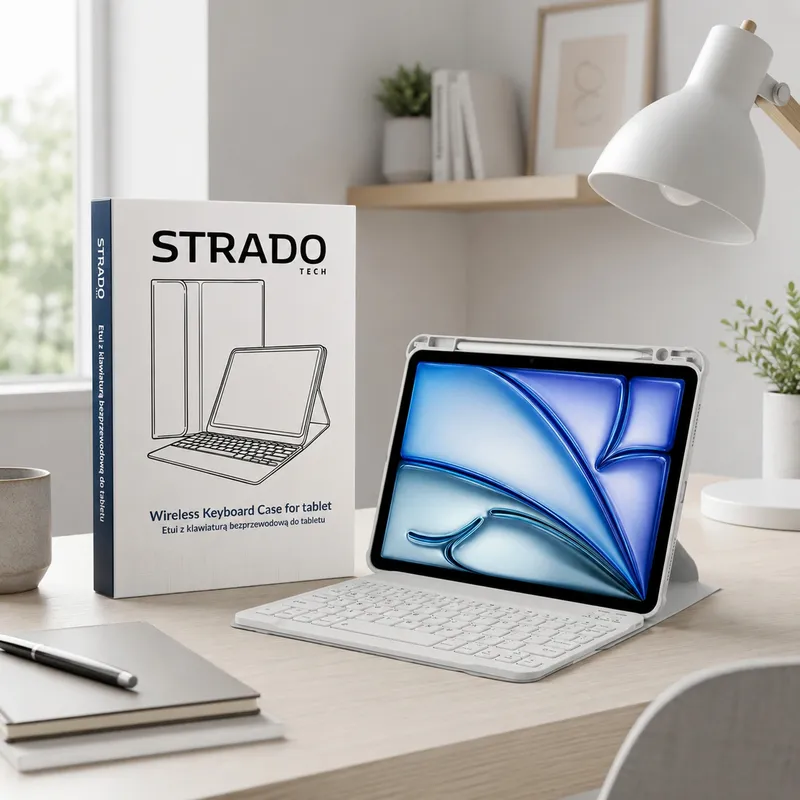 Etui 360 Z Klawiaturą Do IPad Air 11 M4/M3/M2 - Szary