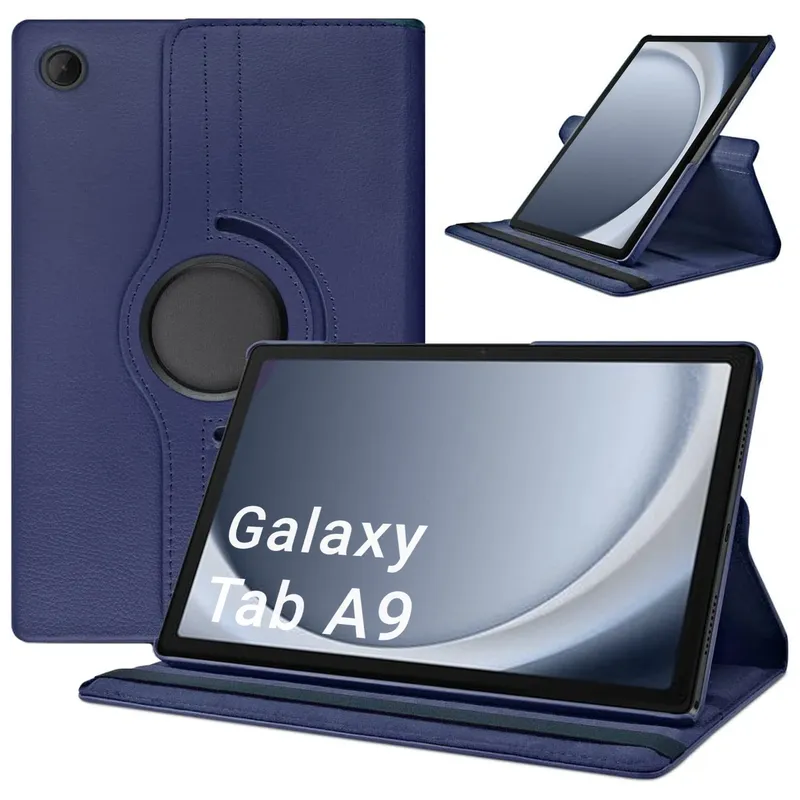 Etui Obrotowe 360 Do SAMSUNG Galaxy Tab A9 8 7 - Granatowe