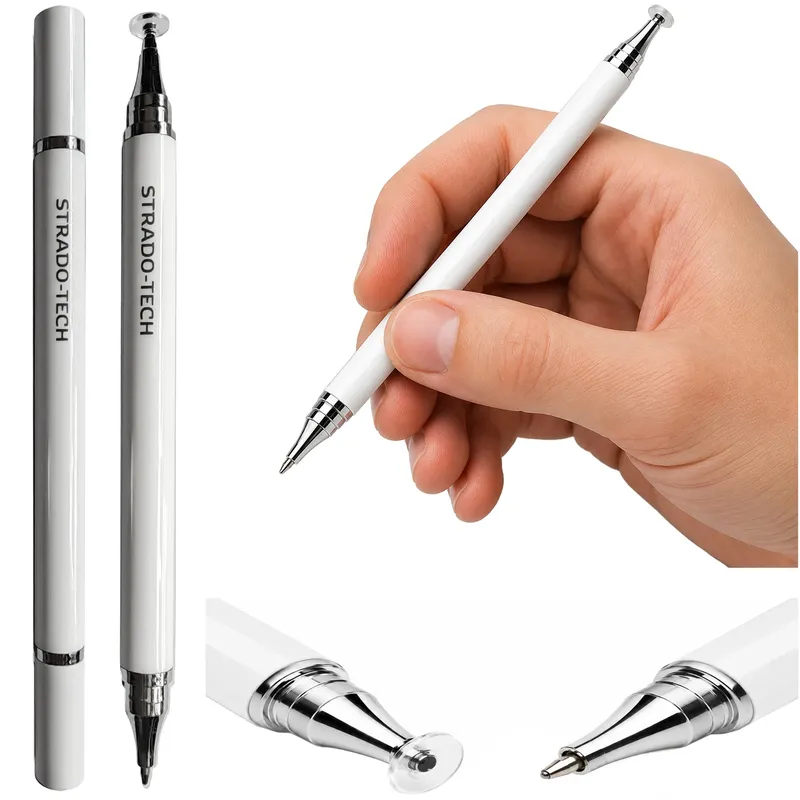 Rysik 2w1 Stylus Pen Do Tabletu I Telefonu - Biały