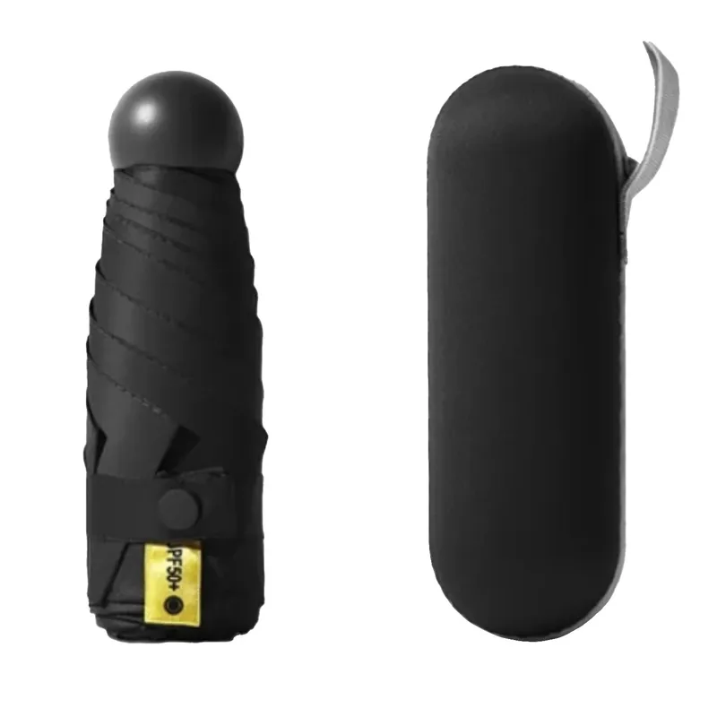 Parasolka Kieszonkowa Składana Manualna 97cm UV50+ - Czarny