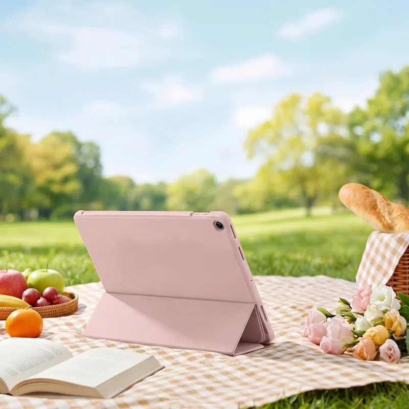 Etui Do Galaxy Tab A11+ A9+ 10.9 11 Smart Case Z Klapką - Różowy