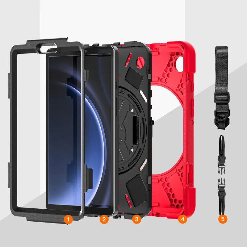 Etui Pancerne Shockproof SAMSUNG Galaxy Tab A9 8.7 2023 - Czerwone
