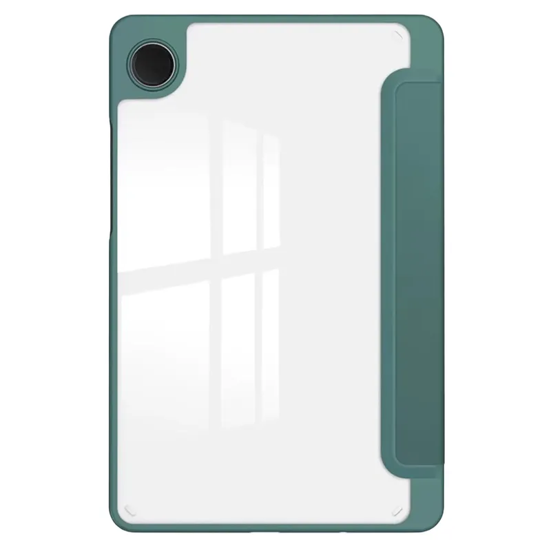 Etui Clear Pencil Galaxy Tab A11 X135/X133 A9 SM-X110/X115 - Ciemnozielone