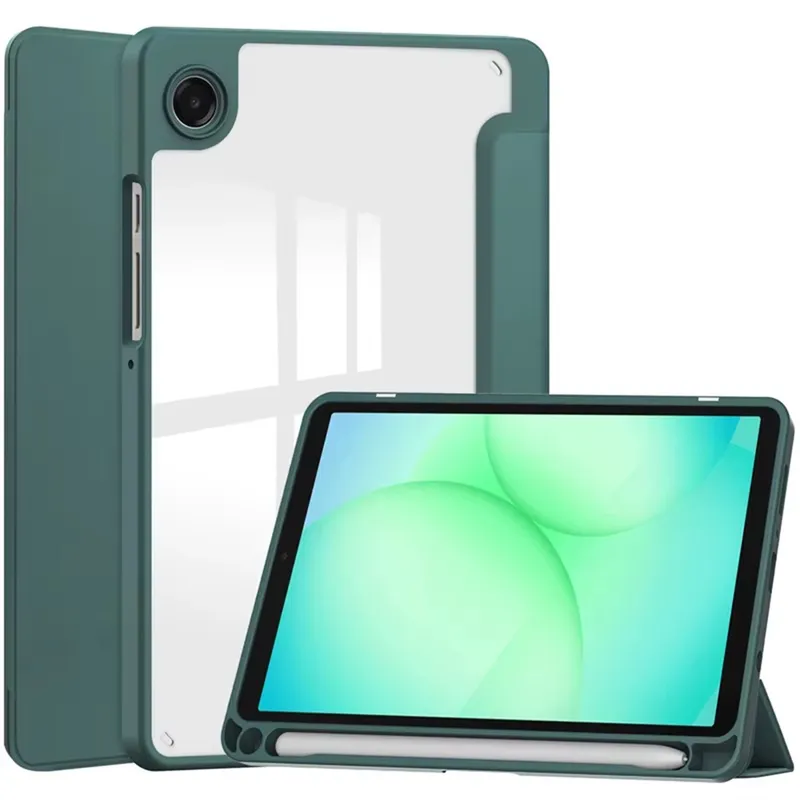 Etui Clear Pencil Galaxy Tab A11+ 10.9 2025 X230/X235/X236 - Ciemnozielone