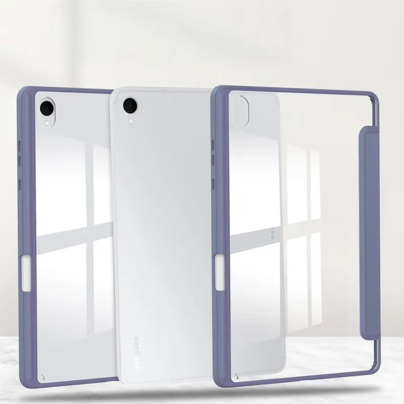 Etui Clear Pencil SAMSUNG Galaxy Tab S11 11 SM SMX736 Z Klapką - Fioletowy