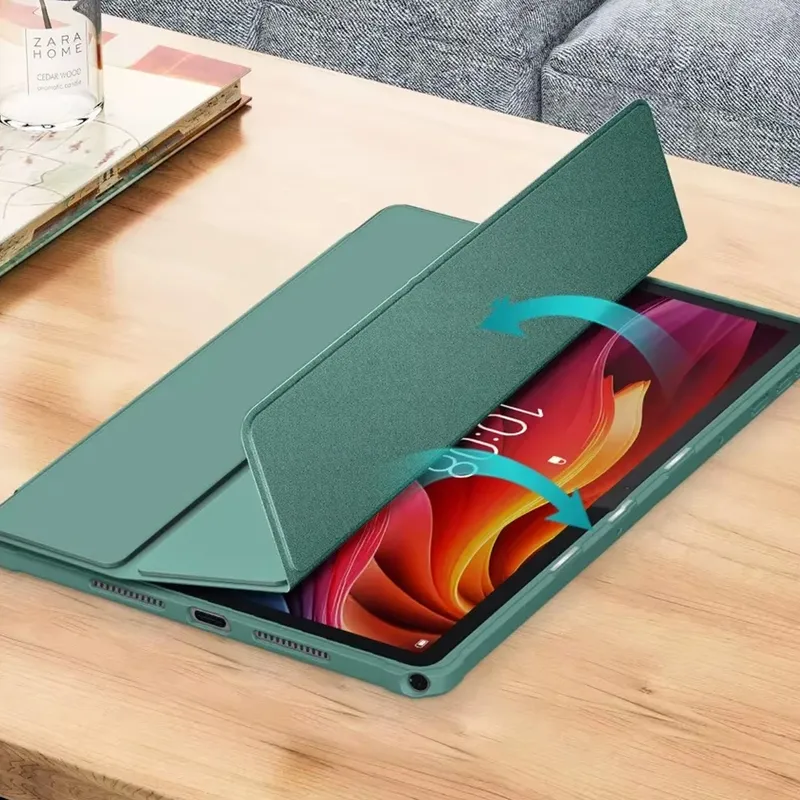 Etui Z Klapką Clear Do Lenovo Tab K11 Plus 11.45 - Zielone