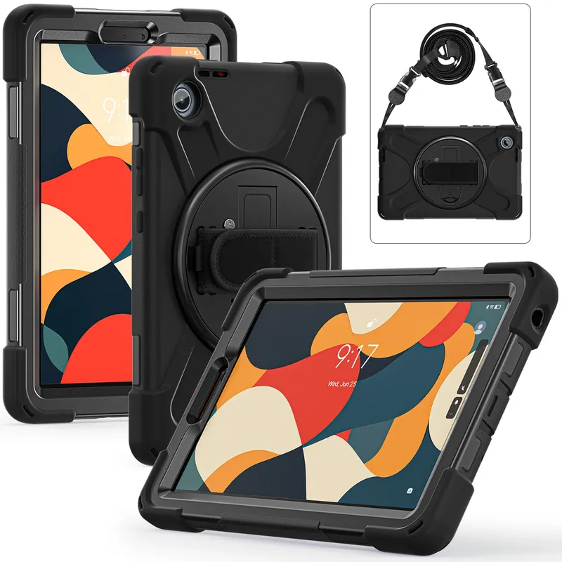 Etui Pancerne Lenovo Tab One 8.7 2025 TB305FU Z Podstawką - Czarne