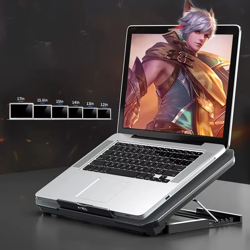 Podstawka Chłodząca Pod Laptop 12-17" Regulowana Antypoślizgowa - Biały