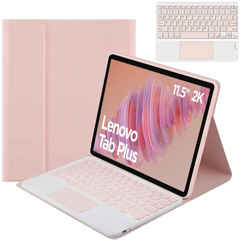 Etui Z Klawiaturą Bluetooth Do Lenovo Tab Plus 11.5 TB351FU - Różowy