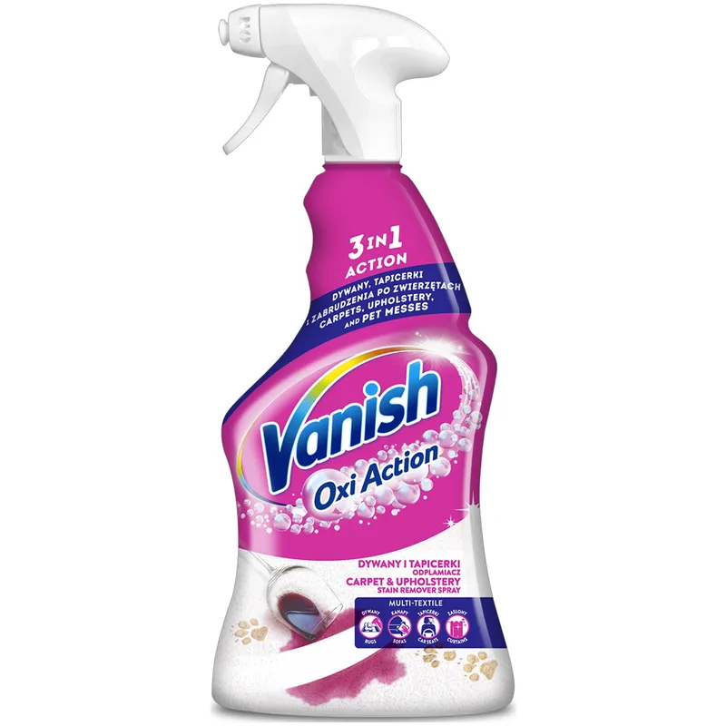 VANISH Oxi Action Odplamiacz Spray Do Dywanów Tapicerki 500ml