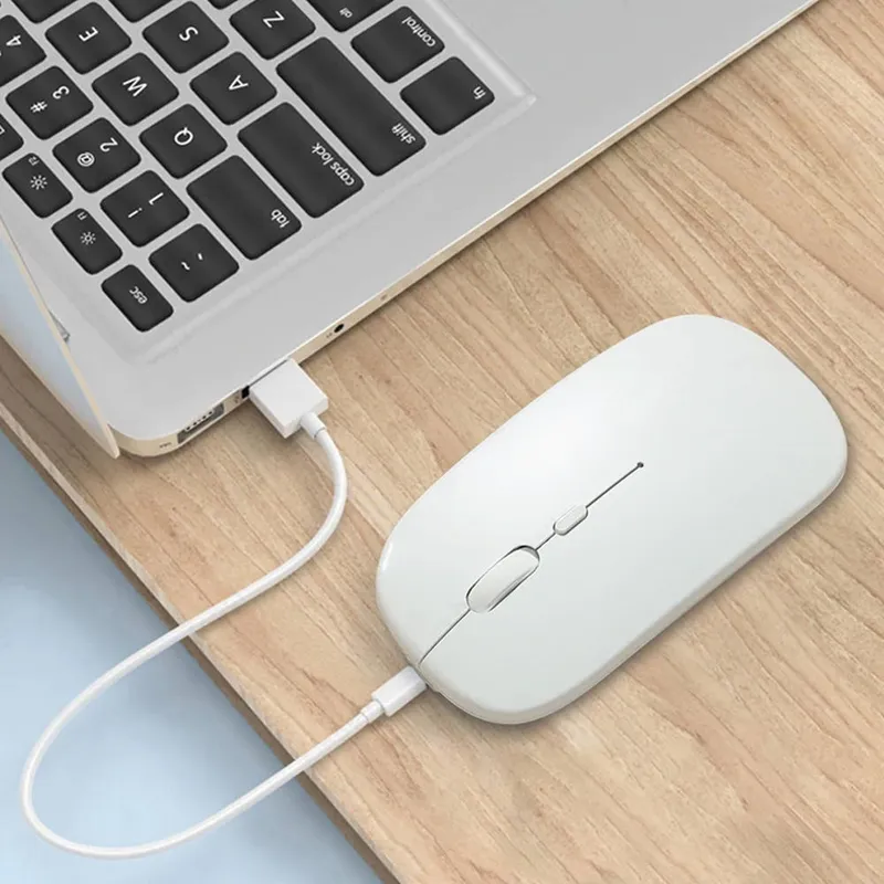 Myszka Bezprzewodowa Bluetooth 2.4G Sensor Optyczny - Niebieska