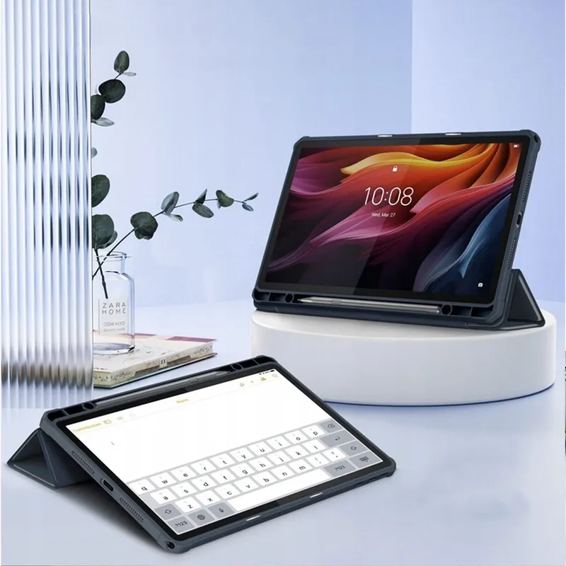 Etui Z Klapką Clear Do Lenovo Tab K11 Plus 11.45 - Granatowe