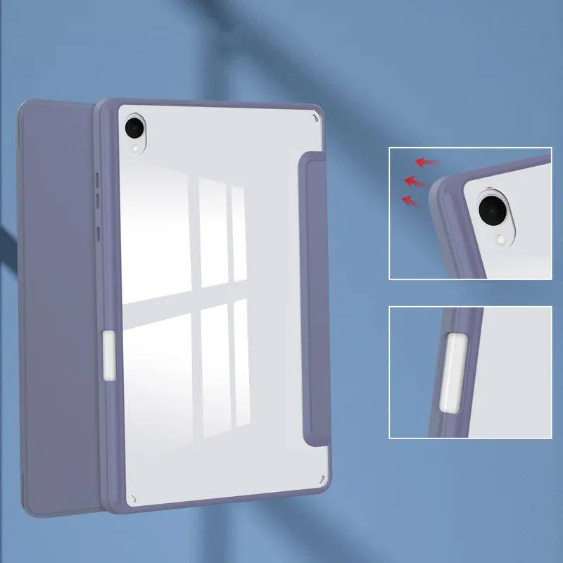 Etui Clear Pencil SAMSUNG Galaxy Tab S11 11 SM SMX736 Z Klapką - Fioletowy