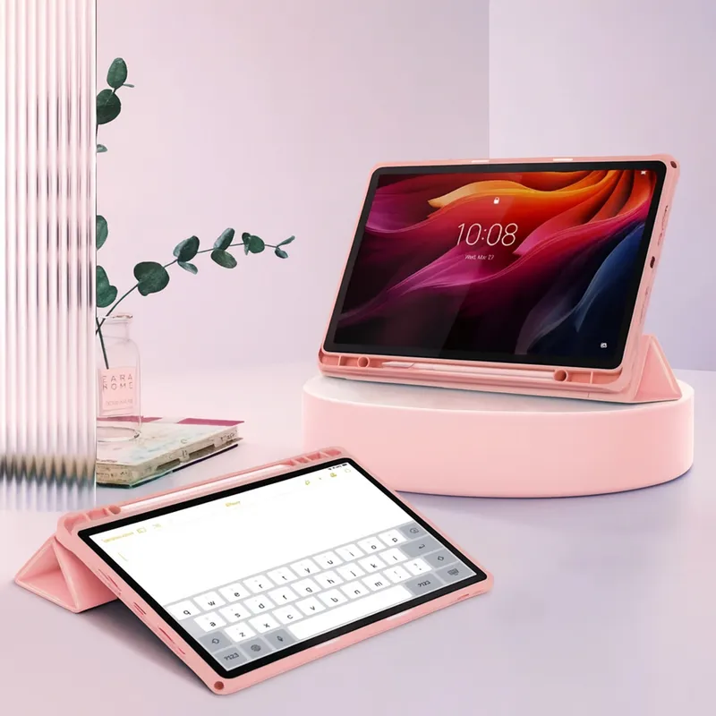 Etui Z Klapką Clear Do Lenovo Tab K11 Plus 11.45 - Różowe