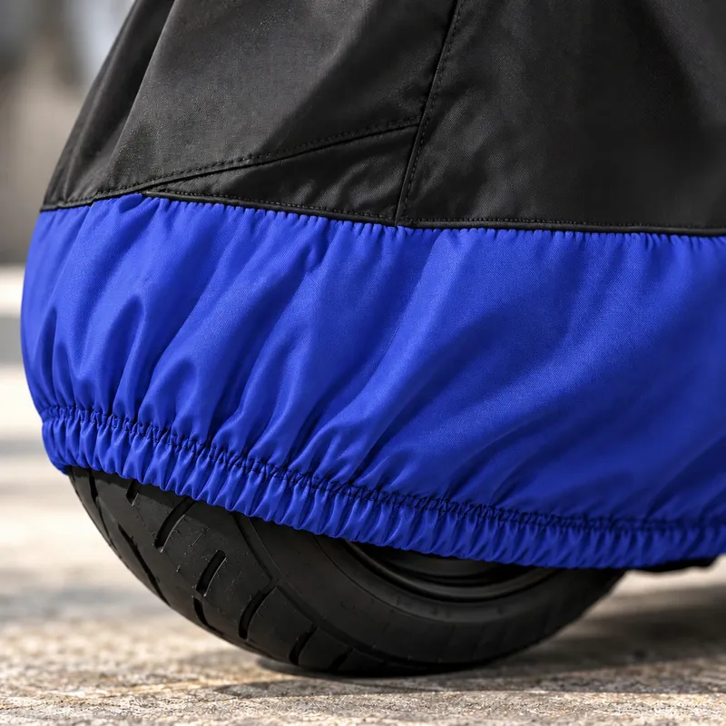 Pokrowiec Na Motocykl Skuter 2 Rowery 245x105x125 cm - Czarno-Niebieski