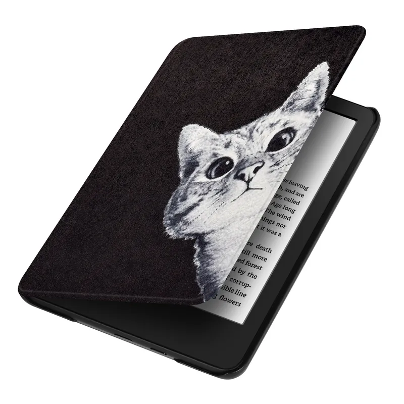 Etui Graficzne Do Kindle Paperwhite 6 Colorsoft - White Cat