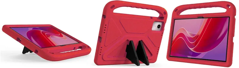 Etui FunColor Do Lenovo Tab M11 10.95 Z Podstawką - Czerwone