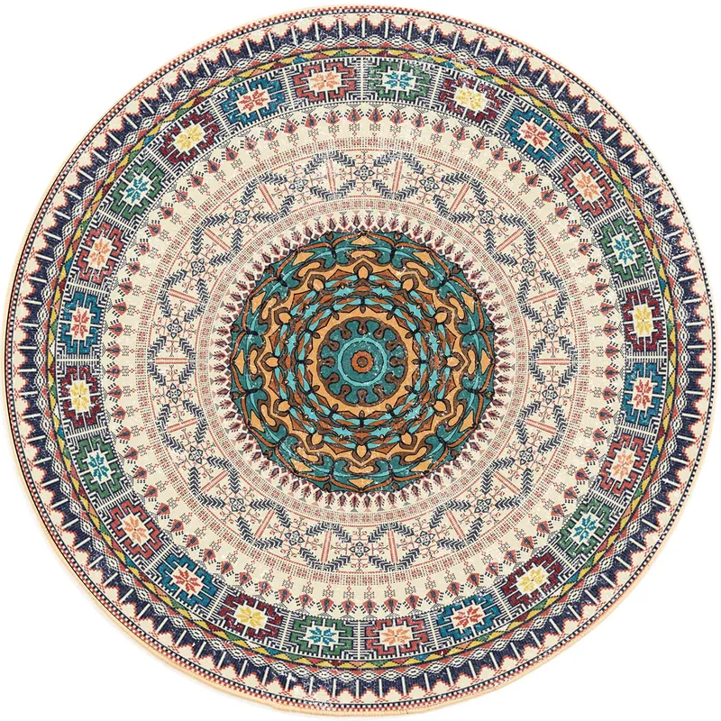 Dywan Okrągły Novo 100x100 cm Orientalny - Beżowy