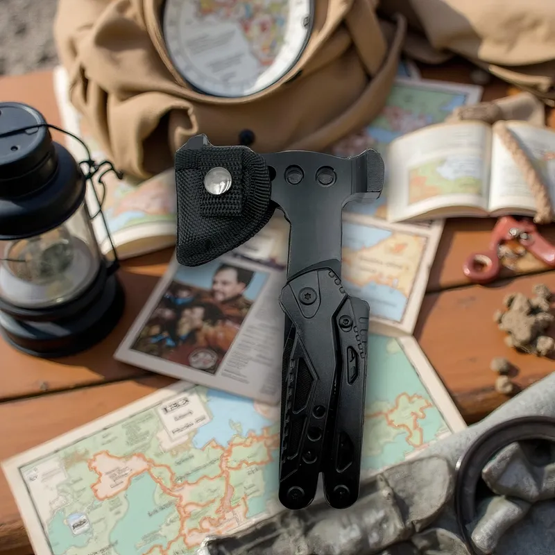 Multitool Siekiera Szczypce Survivalowy MTAX Model 5 - Czarny