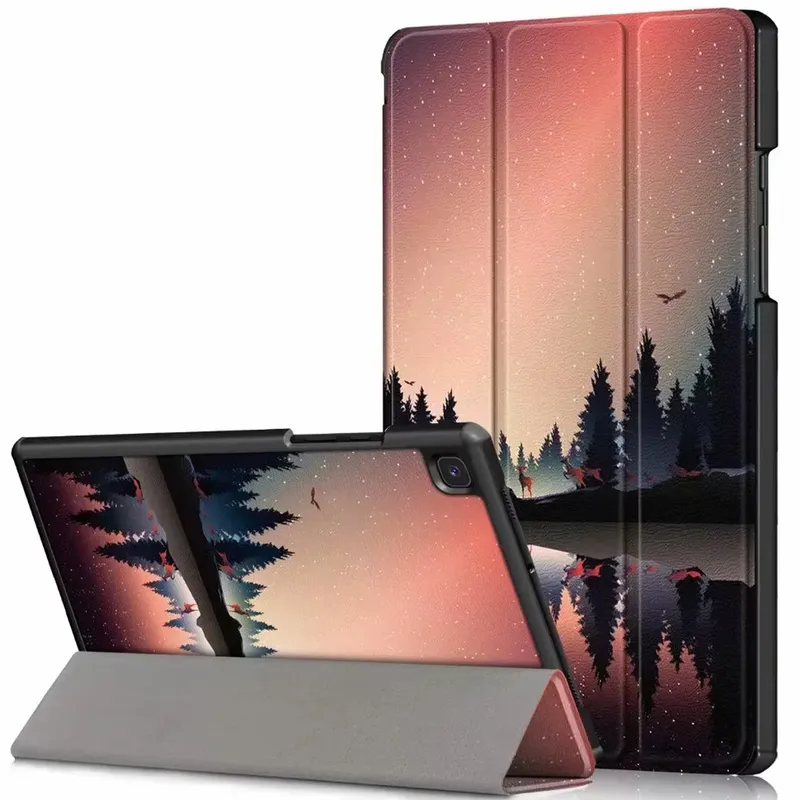 Etui Graficzne Z Klapką Do Galaxy Tab S6 Lite 10 - Night Lake