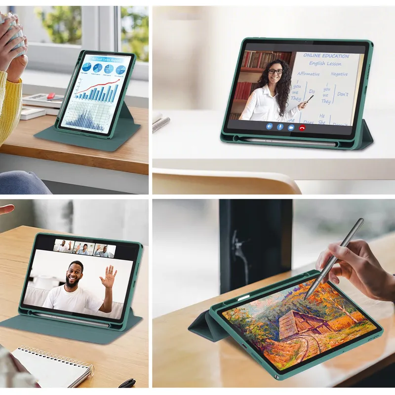Etui 360 Crystal Do Lenovo Tab 10.1 2025 Z Podstawką - Zielone