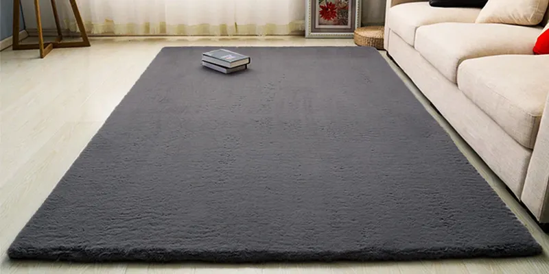 Dywan Rabbit 100x60 cm Pluszowy Do Salonu I Sypialni - DeepGrey