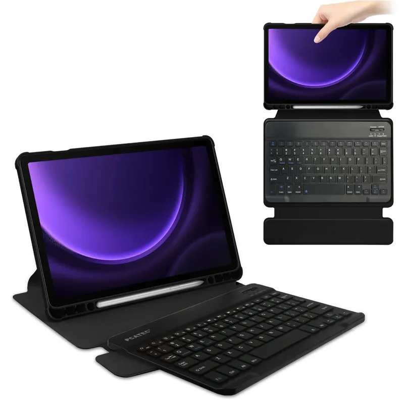 Etui 360 Z Klawiaturą Do SAMSUNG Galaxy Tab S9/S9 FE/S10 FE 10.9 - Czarny