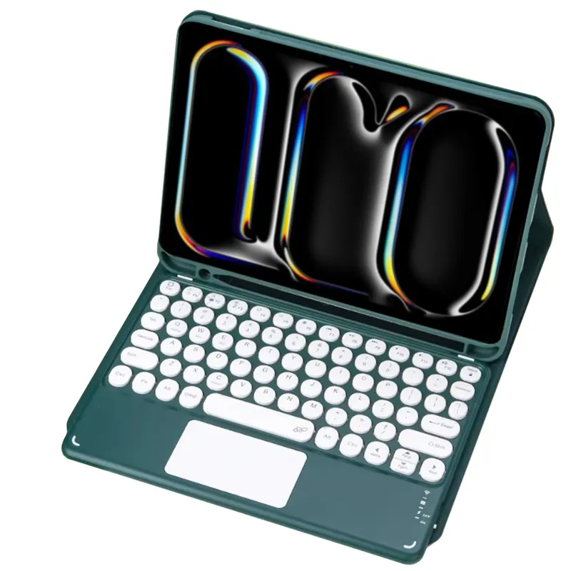 Etui Z Klawiaturą Do IPad Pro 13 2024 M4 Gen. 5 A2925 - Zielone