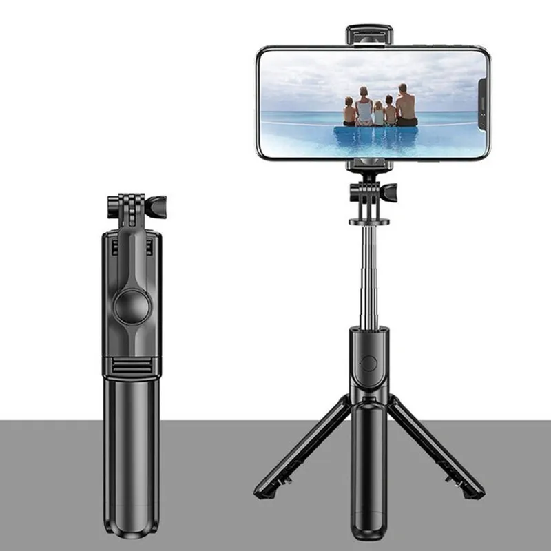 Selfie Stick 3w1 Tripod Teleskop Z Pilotem Bluetooth - Czarny