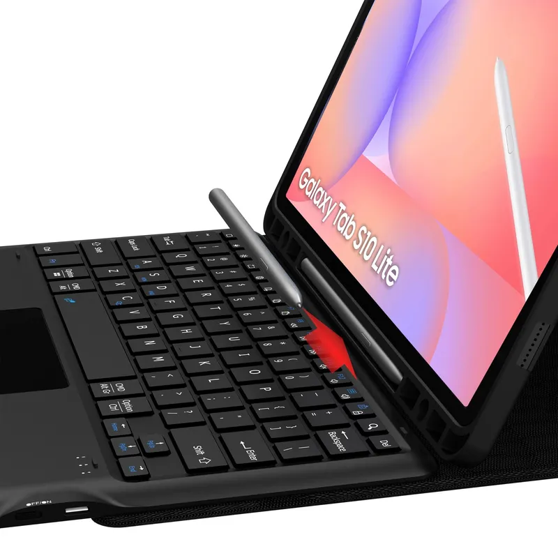 Etui Z Klawiaturą Bluetooth Do SAMSUNG Galaxy Tab S10/S9/S8/S7 - Czarne