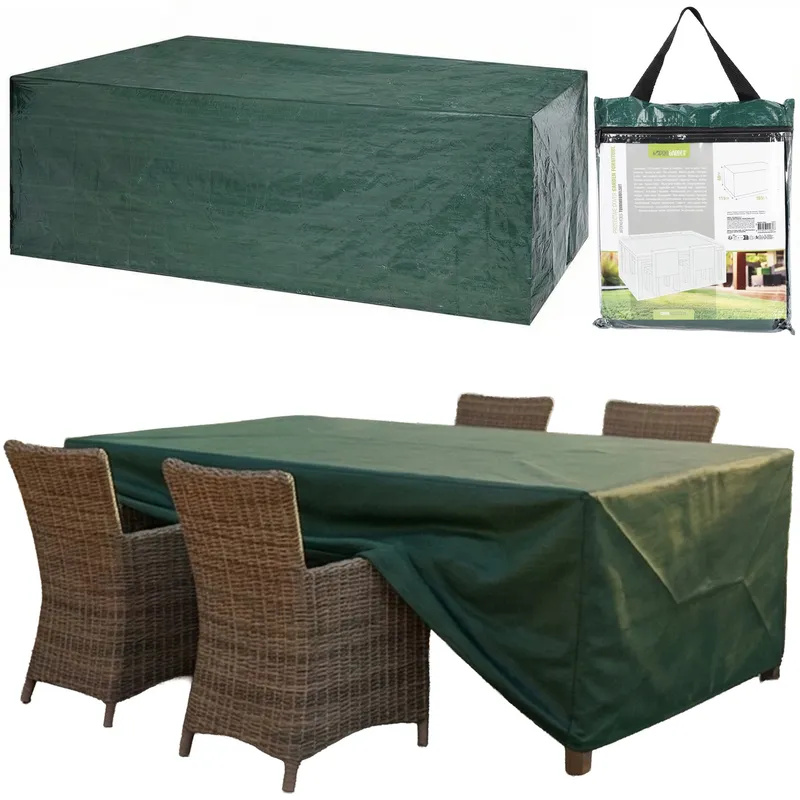 Pokrowiec Na Meble Ogrodowe 165x115x80cm - Ciemnozielony