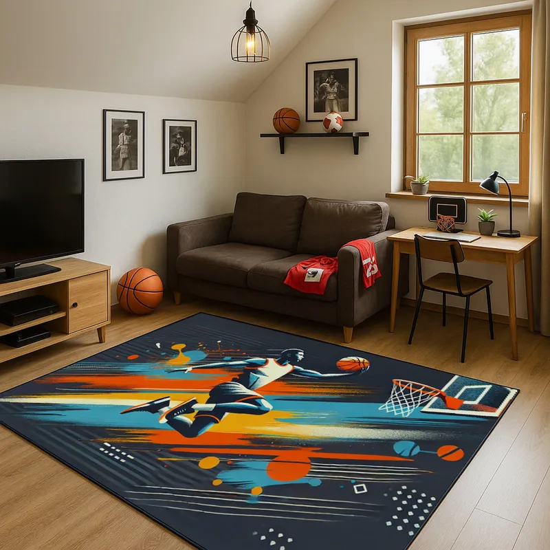 Dywan Gamingowy 3D BasketBall 170x120 cm - Basketball 170x120 cm