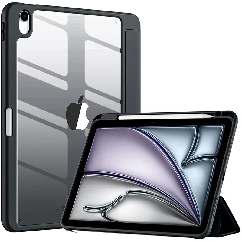 Etui Crystal Do IPad Air 11 M4/M3/M2 Z Podstawką - Czarne