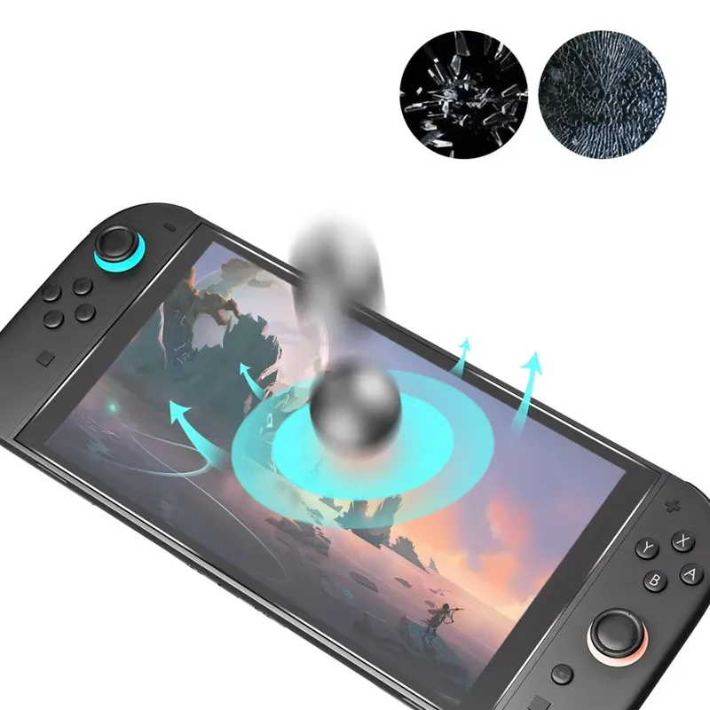 Szkło Hartowane Nintendo Switch OLED 9H Zestaw 2szt - Bezbarwne