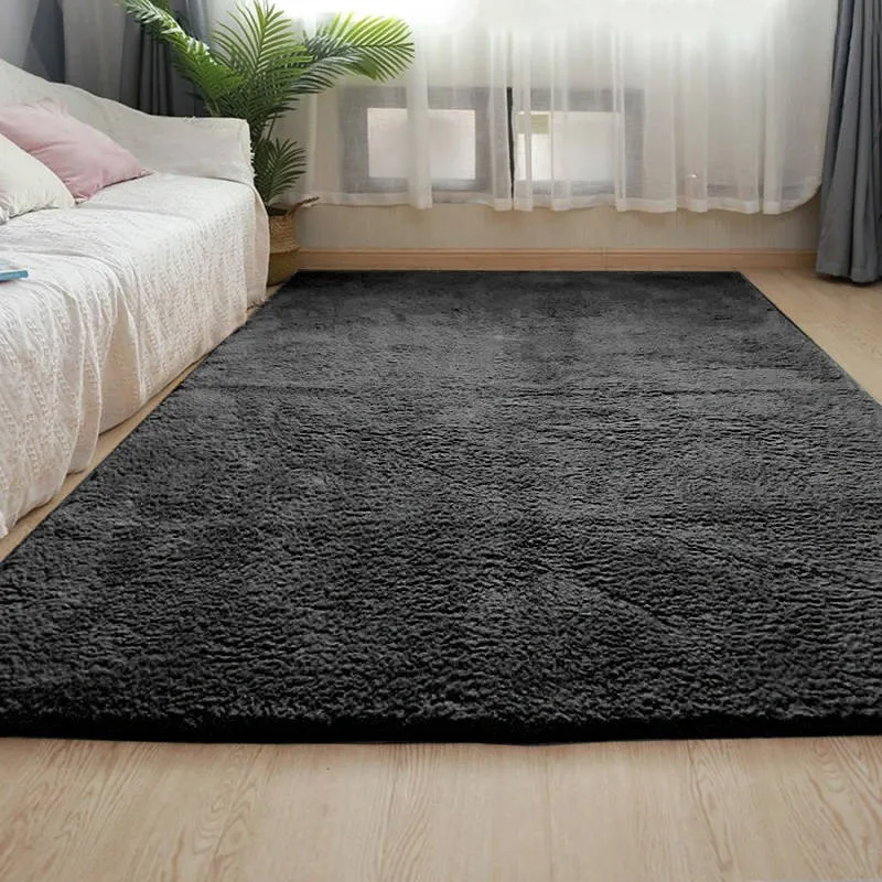 Dywan Alpa 170x120 cm Miękki Futrzany Do Salonu - Czarny