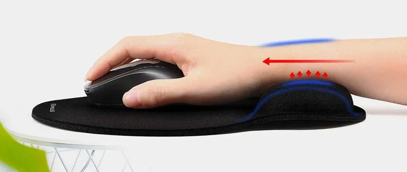 Zestaw Ergonomicznych Żelowych Podkładek Pod Mysz Nadgarstek 3 szt - Czarny