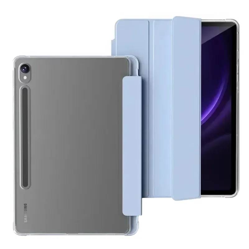 Etui Clear Pencil Galaxy Tab S9 FE S10 FE - Niebieski