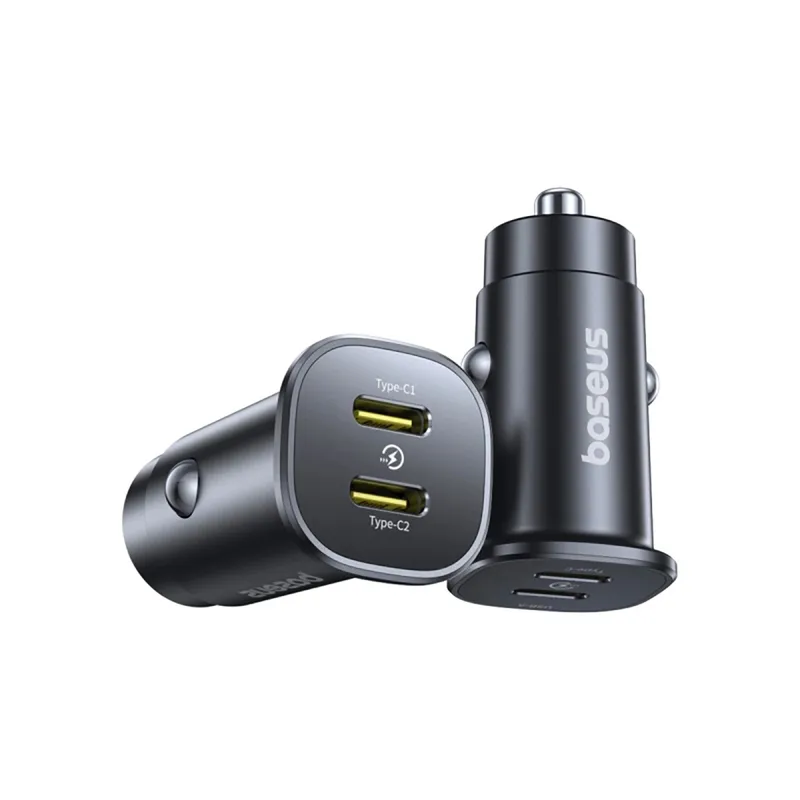 Ładowarka Samochodowa BASEUS GoTrip 2X USB-C 30W - Czarna