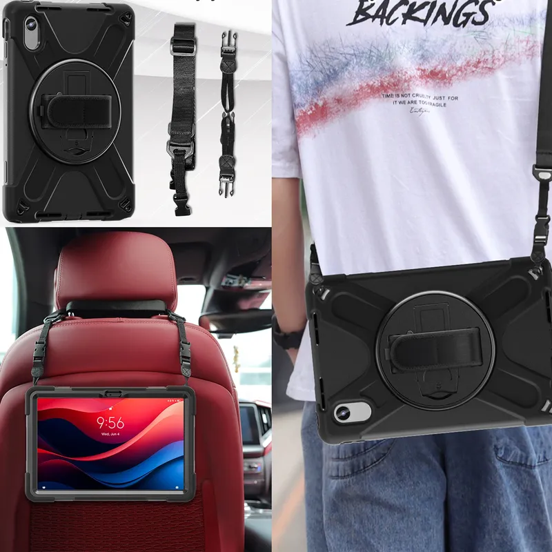 Etui Armor Strap Do Lenovo Tab M11 10.95 Z Paskiem - Czarne