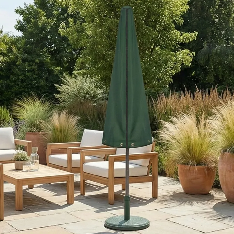Pokrowiec Na Parasol Ogrodowy 175x50 cm Wodoodporny UV - Ciemnozielony