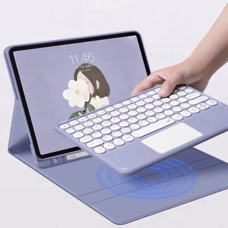 Etui Z Klawiaturą Do IPad Pro 11 Gen 5 M4 2024 A2836 - Fioletowe