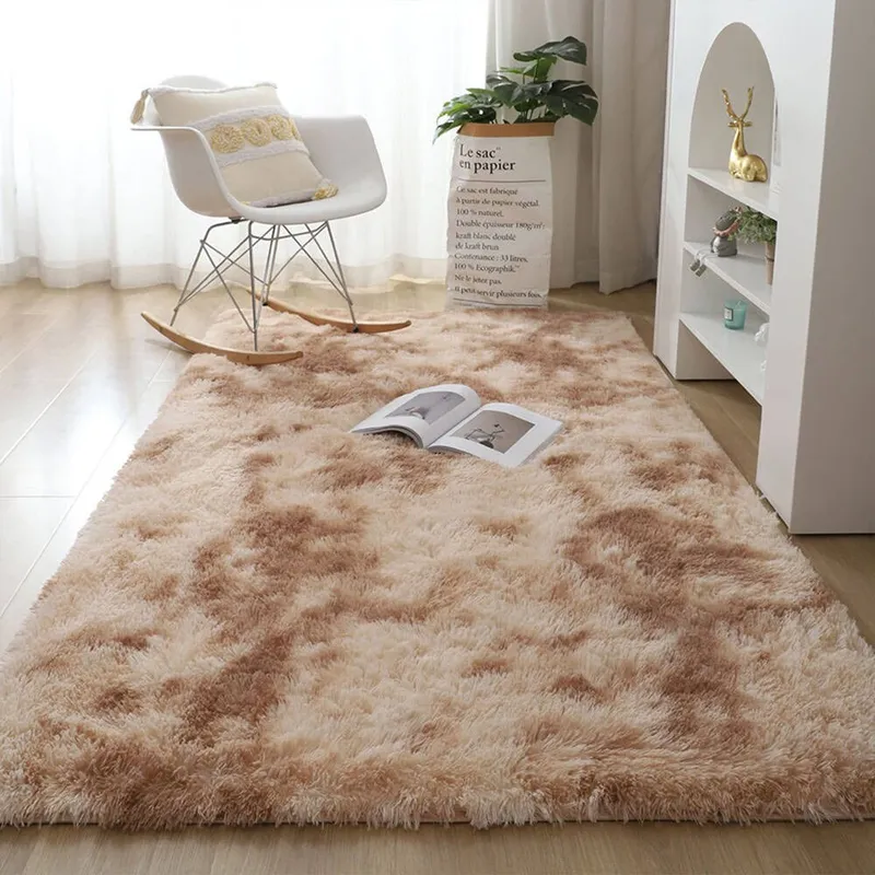 Dywan Shaggy Ombre 120x60 cm Do Salonu I Sypialni - Karmelowy