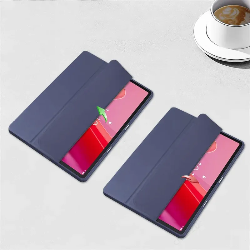 Etui Crystal Case Lenovo Tab M11 10.95 11 TB330 Z Podstawką - Granatowe