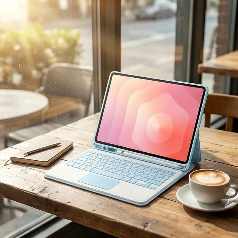 Etui Z Klawiaturą Bluetooth Do SAMSUNG Galaxy Tab S11 11" - Niebieski