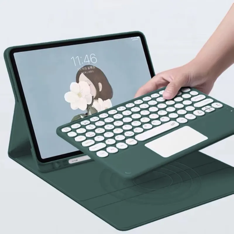 Etui Z Klawiaturą Do IPad Air 11 Gen 6 2024/7 Gen 2025 - Zielone