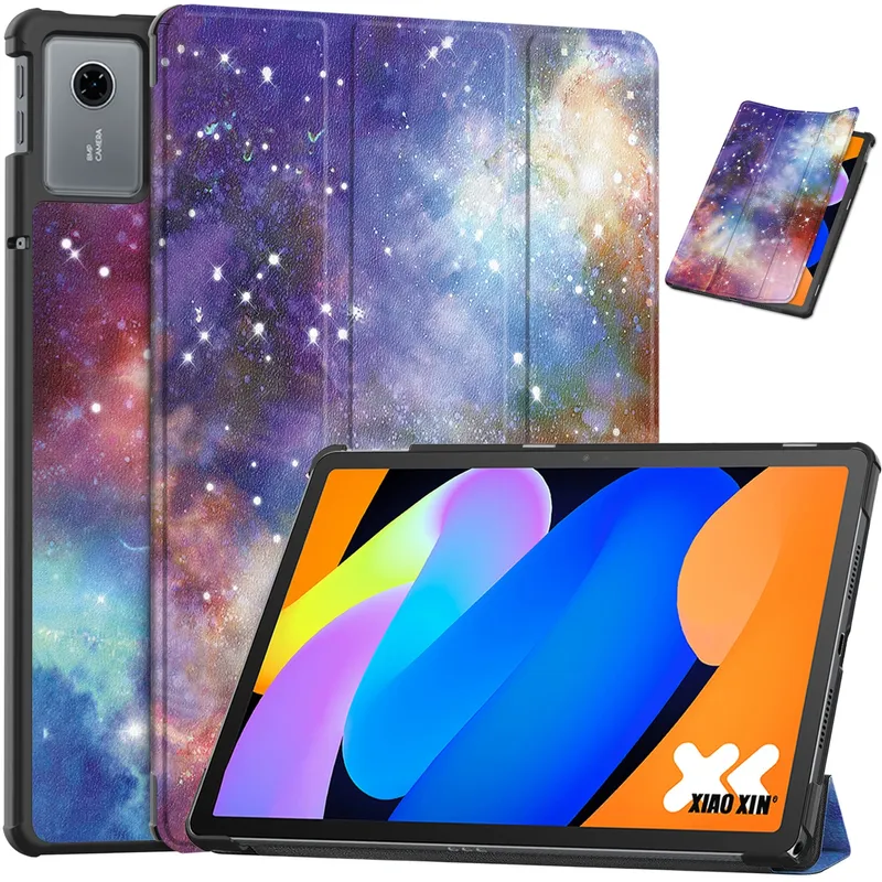 Etui Graficzne Do Lenovo Idea Tab 11 Z Klapką I Podstawką - Galactica